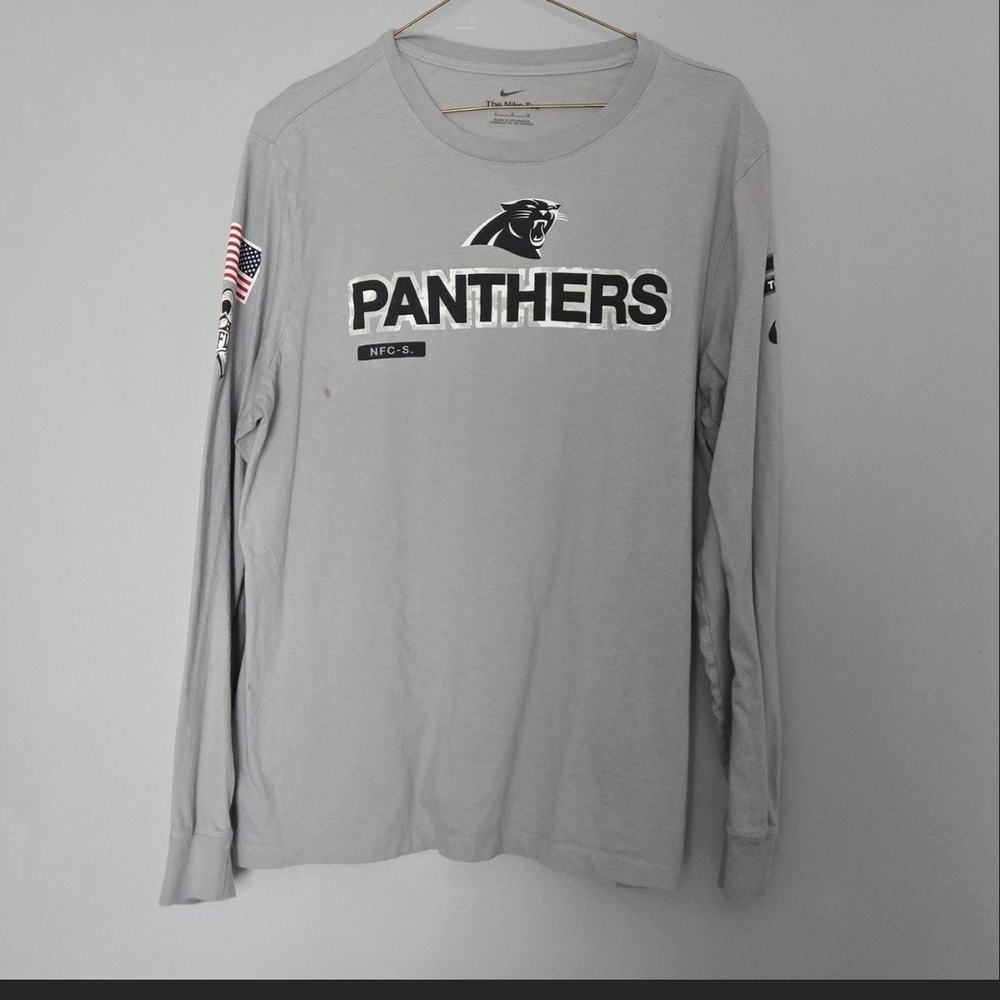 Nike Gray Carolina Panthers Long Sleeve Shirt